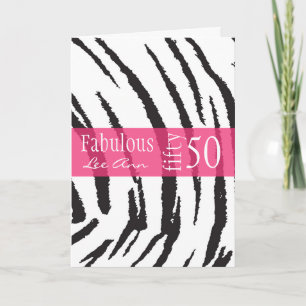 50e carte d'anniversaire pour les baby-boomers fem