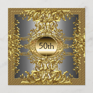 50e Gold Anniversaire Fête Invitation