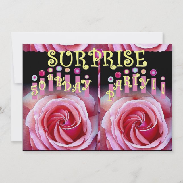 50e Invitation à la fête d'anniversaire SURPRISE (Devant)