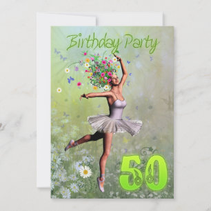 50e invitation de fête d'anniversaire