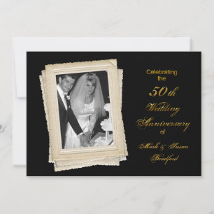 50e mer. Invitation anniversaire - Vintage/photo