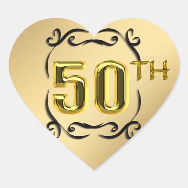 50e Phoques Et Stickers Coeur Or (Devant)