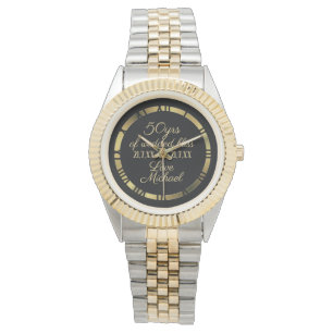 50ème anniversaire de Mariage d'or Montre de femme