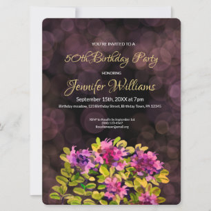 50ème anniversaire invitation thym
