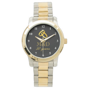 50ème Gold mariage anniversaire montre pour mari