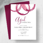 50ème Invitation Vin Pour Anniversaire<br><div class="desc">Célébrez cinquante en style avec cette 50ème invitation moderne et simple pour fêter votre anniversaire ! Ces invitations d'anniversaire élégantes comprennent de riches cercles de vin bordeaux avec l'expression "vieilli à la perfection" dans la typographie sophistiquée. Utilisez les champs de modèle faciles pour personnaliser les détails de votre fête d'anniversaire...</div>