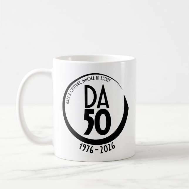 50th Anniversary 1976-2026 Mug in Black (Gauche)
