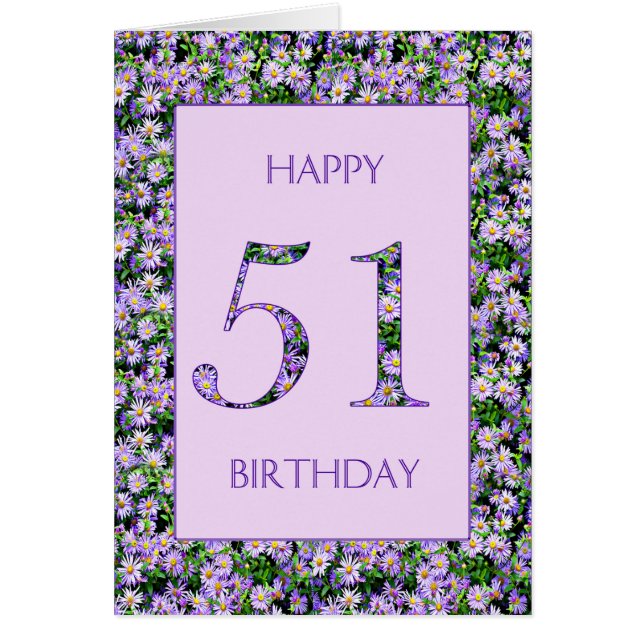 51e anniversaire de marguerites violettes (Devant)