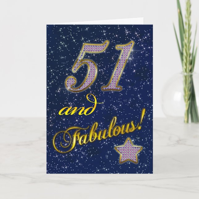 51e fête d'anniversaire Invitation (Devant)