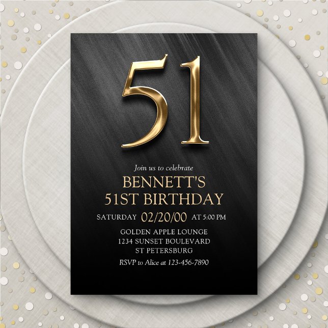 51e Invitation d'anniversaire (Créateur téléchargé)