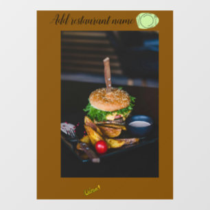 52" * 72" Autocollant de fenêtre pour restaurant