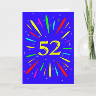 52e carte d'explosion d'anniversaire