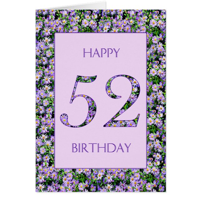 52e jour de Birthday Purple Daisies (Devant)