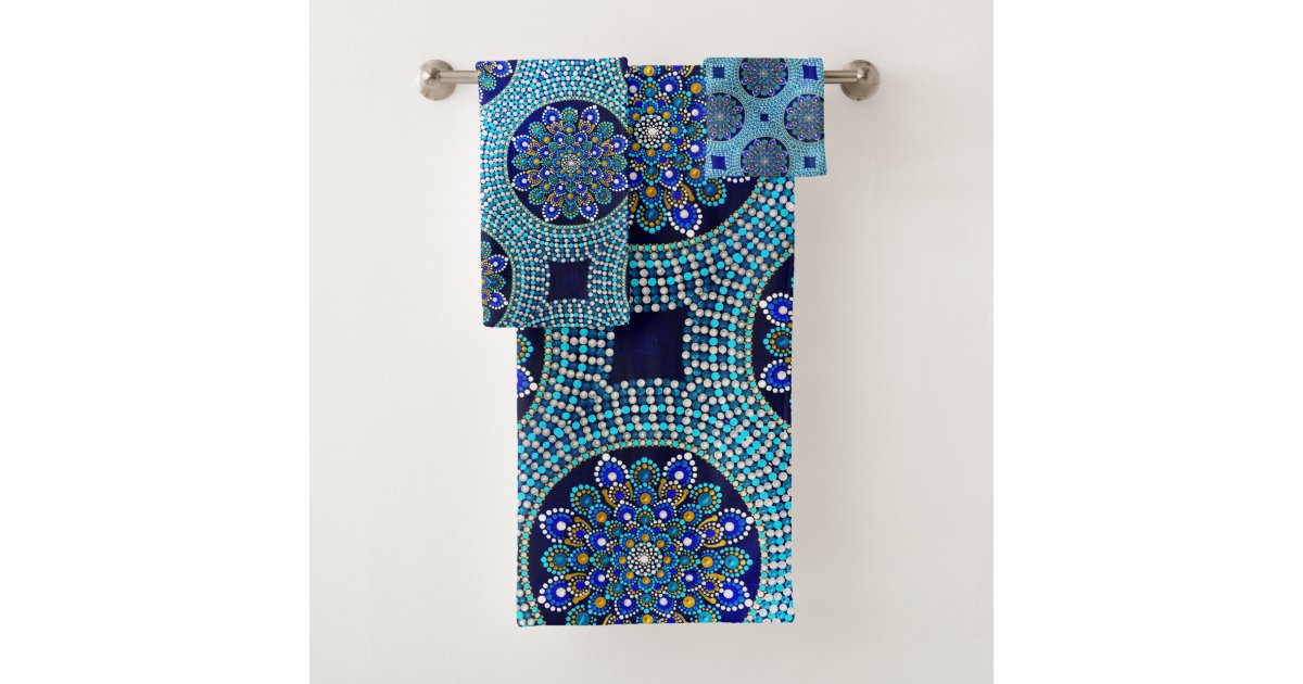 53 Royal Blue Bath Towel SET Zazzle.fr