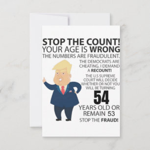54 ans Trump heureux anniversaire présent drôle