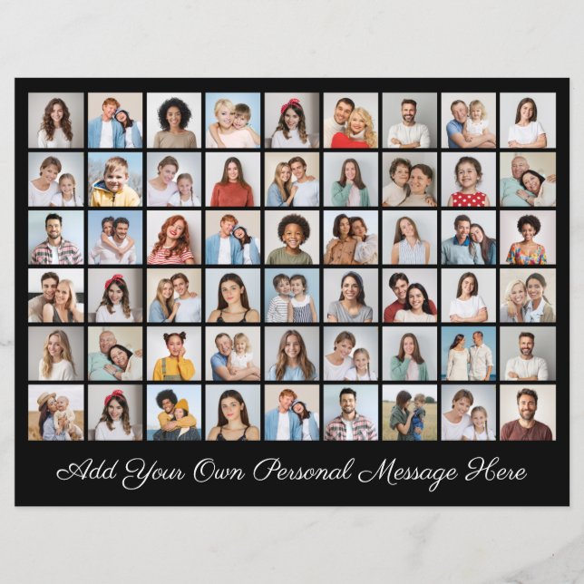 54 Photo Collage Ajoutez votre propre carte de voe (Devant)