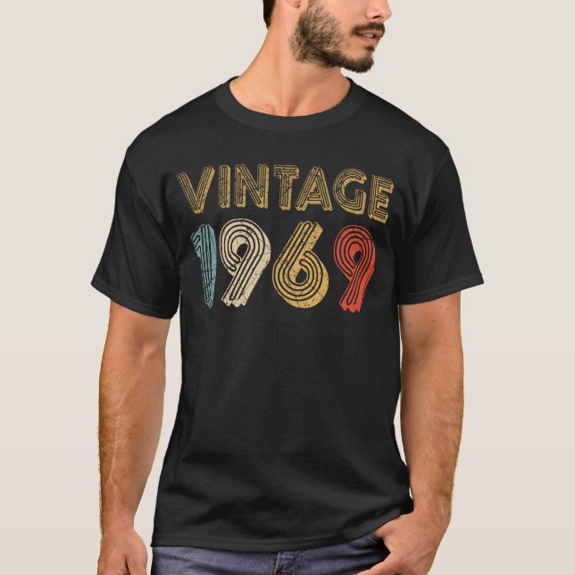54e anniversaire Cadeau Vintage T-shirt 1969 (Devant)