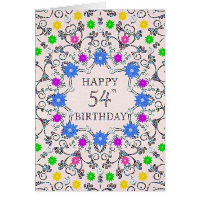 54e anniversaire Fleurs Abstraites (Devant)