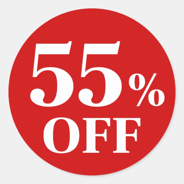 55% de réduction Autocollant rond classique à fond (Devant)