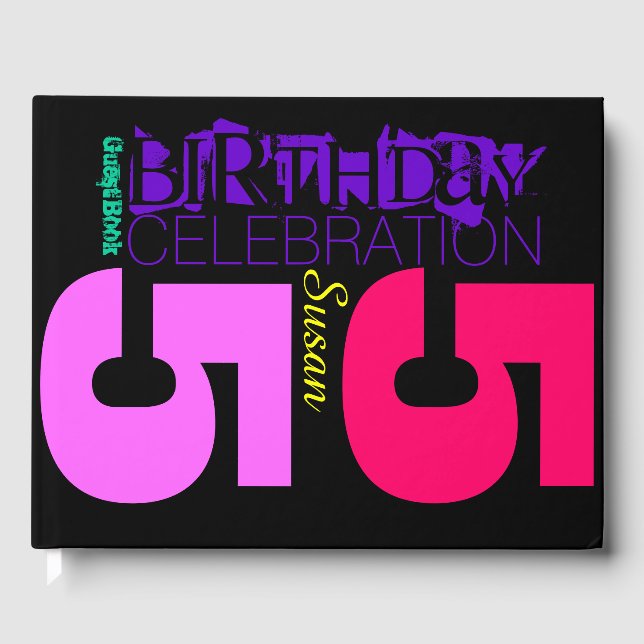 55e anniversaire Fête POP Livre d'invité personnal (Recto)