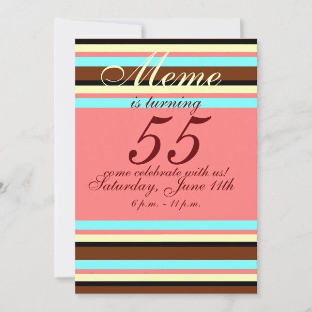55e anniversaire Invitation (Devant)
