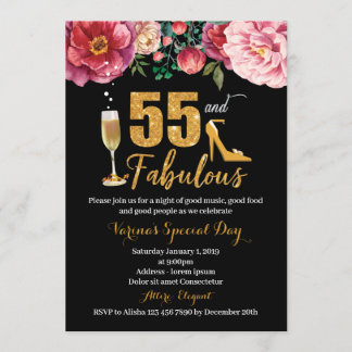 55e anniversaire Invitation pour les femmes