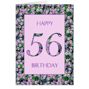 56e anniversaire de marguerites violettes