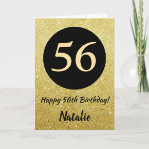 56e Joyeux Anniversaire Carte Parties scintillant 
