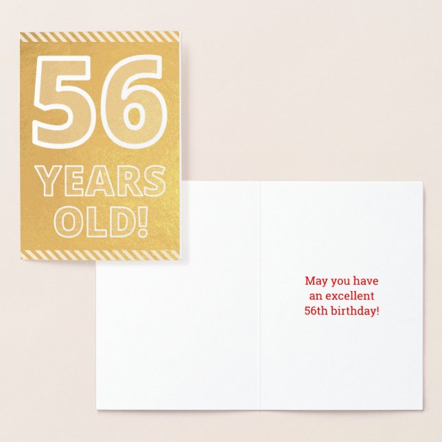 56ème anniversaire : audacieux "56 ans !" Carte Go (Affichage)