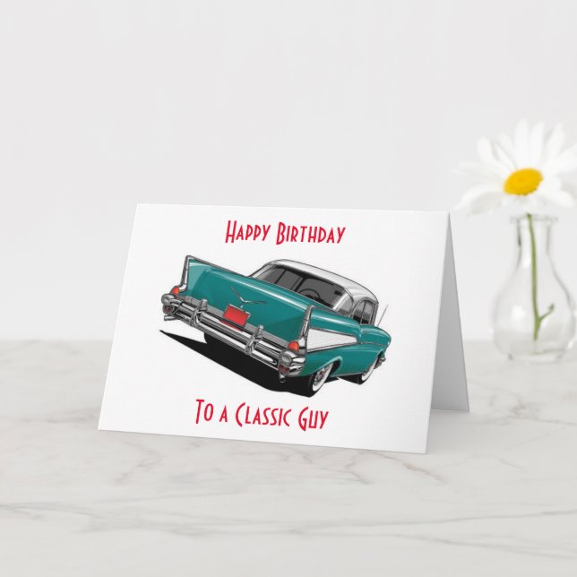57 BEL AIR POUR UNE CARTE D'ANNIVERSAIRE CLASSIQUE (Petite plante)