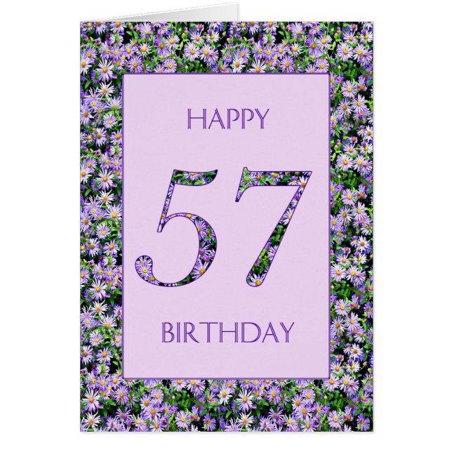 57e anniversaire de marguerites violettes (Devant)