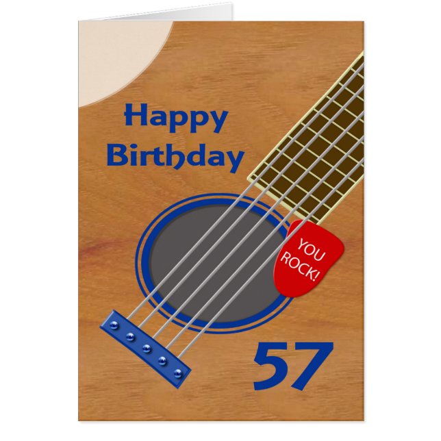 57e anniversaire Guitare Joueur Anniversaire (Devant)