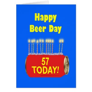 57e Jour de la bière heureux Anniversaire