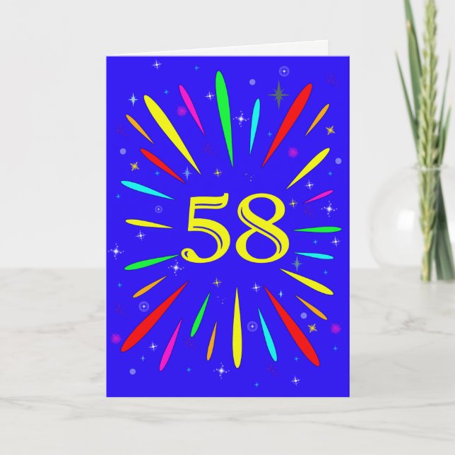 58e anniversaire carte d'explosion (Devant)
