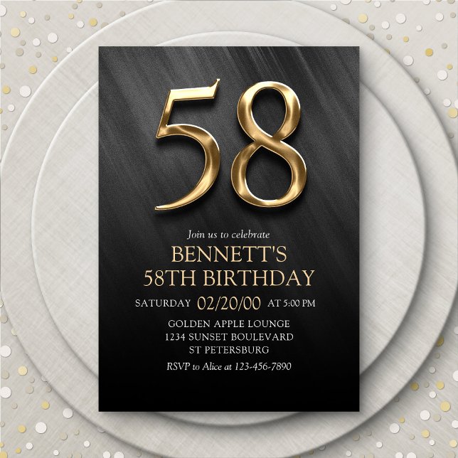 58e Invitation d'anniversaire (Créateur téléchargé)
