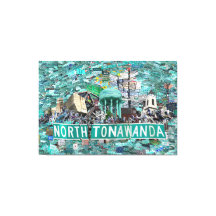 59,26" x 40,00 Toile tendue - Rues de NT 