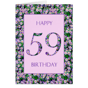59e anniversaire de marguerites violettes