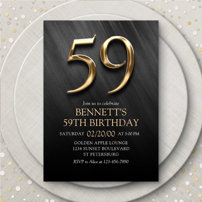 59e Invitation d'anniversaire (Créateur téléchargé)