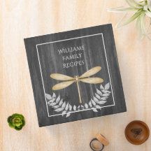 Classeur de recettes de la libellule d'or Rustic