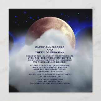 5,25" x 5,25" faire-part de mariage de planètes de