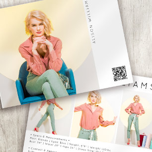 5,5 x 7,5 pouces Moderne 4 Acteurs Photo Carte Com