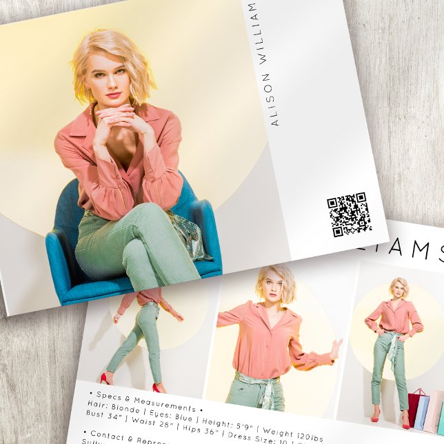 5,5 x 7,5 pouces Moderne 4 Acteurs Photo Carte Com (Créateur téléchargé)