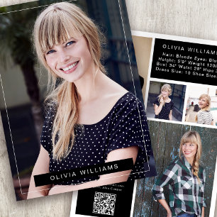 5,5 x 7,5 pouces Moderne 6 Acteurs Photo Carte Com