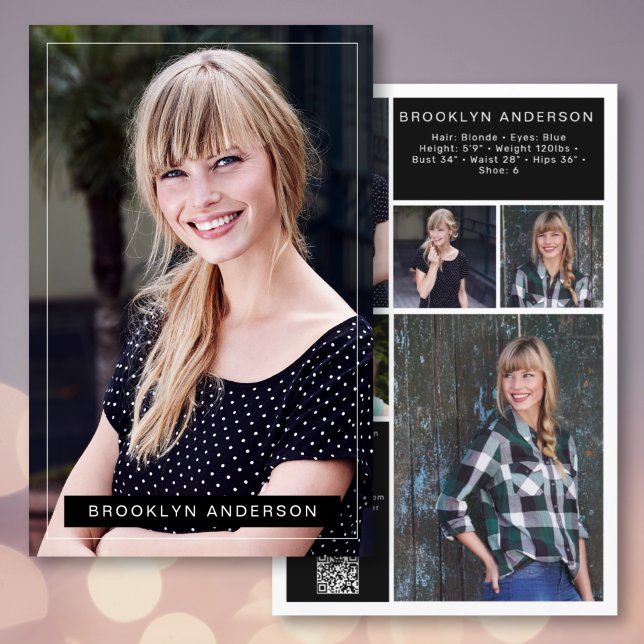 5,5 x 8,5 pouces Moderne 6 Acteur Photo Carte Comp (Créateur téléchargé)