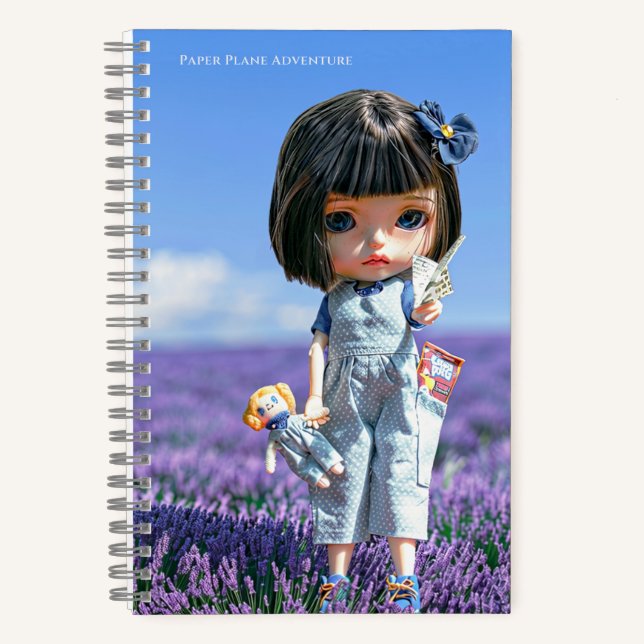 5.5x8.5 Journal : Aventure en avion de papier (Recto)