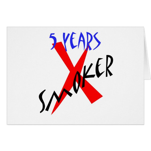 5 ans de X-fumeur de rouge (Devant horizontal)