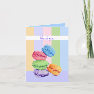 5 bandes Macarons Merci Carte Note