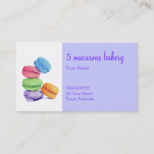 5 Carte de visite de boulangerie Macarons