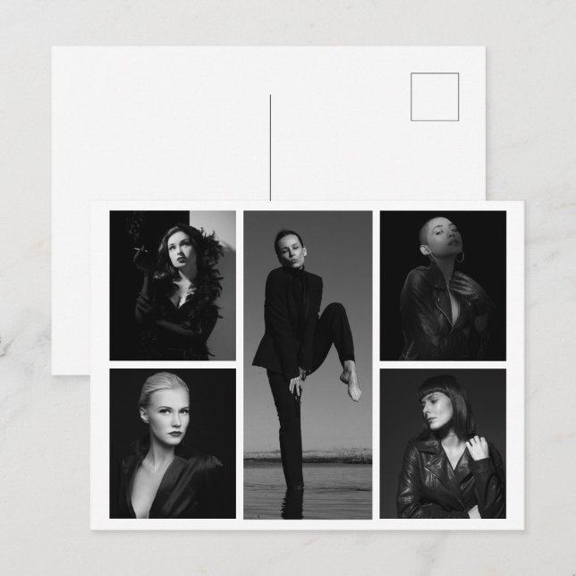 5 Carte postale de voeux modifiable (Devant / Derrière)