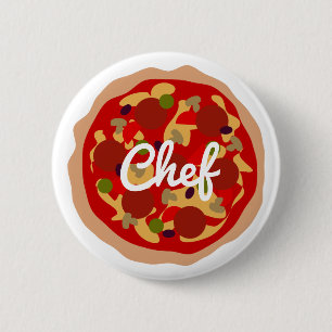 5 Cm Badge nominatif rond de bouton de pinback de chef